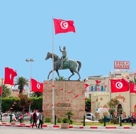 Billede af torv i Tunesien