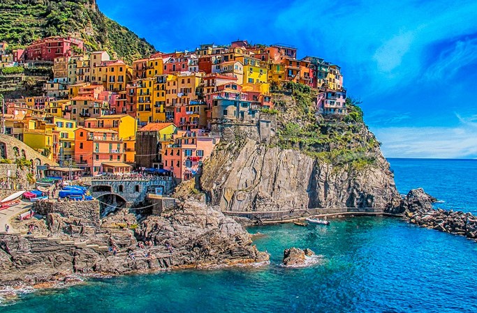 Billede af den italienske by Cinque Terre